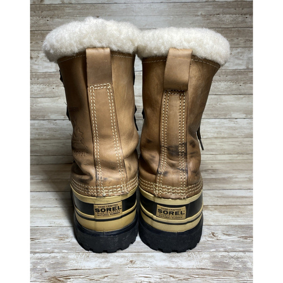 Soreal Boots Mens 8 Duck Brown Black Wool Liner Caribou Snow Waterproof main image 7